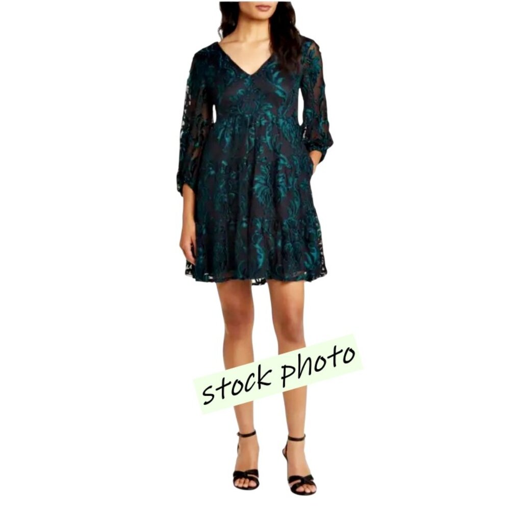 eliza j green velvet dress | Dresses | Eliza J Burnout Mini Size 4w Whimsigoth Dark Cottagecore Seasons_Spring 2022